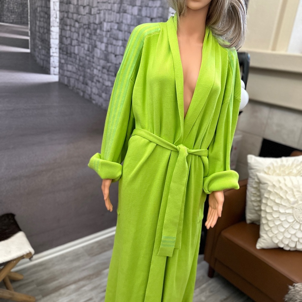 New Sz XL Women’s Adidas X Ivy Park Knit Robe Green Beyonce - Picture 1 of 12
